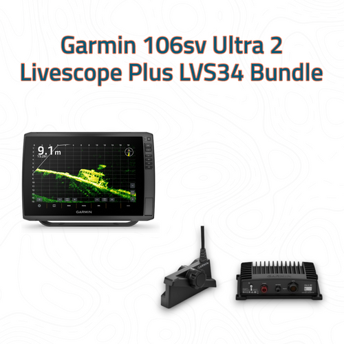 Garmin Echomap Ultra 2 106sv and Livescope Plus LVS34 Bundle