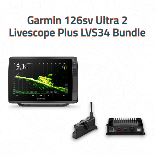 Garmin Echomap Ultra 2 126sv and Livescope Plus LVS34 Bundle