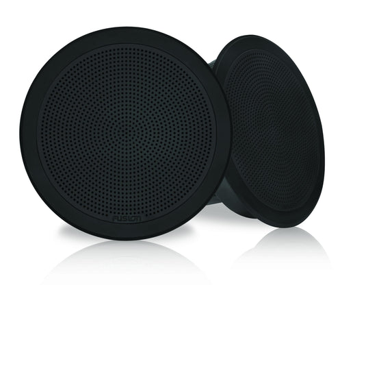 Fusion Fm-f77rb 7"" Black Round Flush Mount Speakers