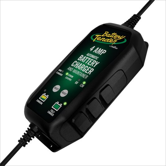 Battery Tender 6V/12V, 4A Lead Acid & Lithium Selectable Battery Charger