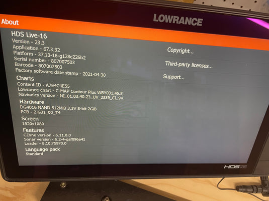 Used Lowrance HDS 16 Live