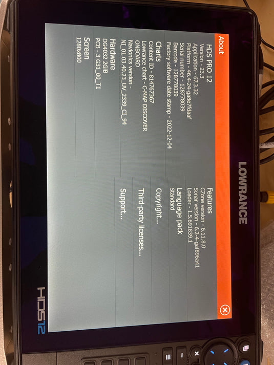 Used Lowrance HDS 12 PRO