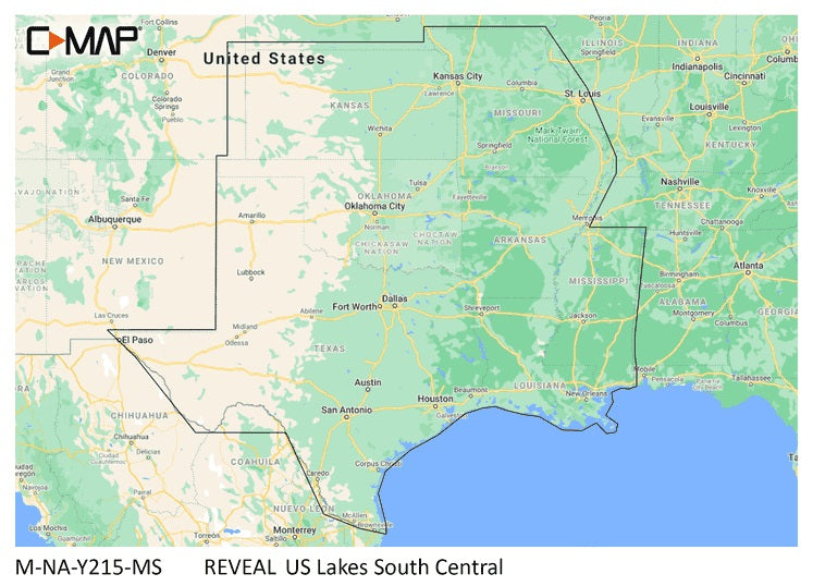 Load image into Gallery viewer, C-MAP M-NA-Y215-MS US Lakes South Central REVEAL™ Inland Chart
