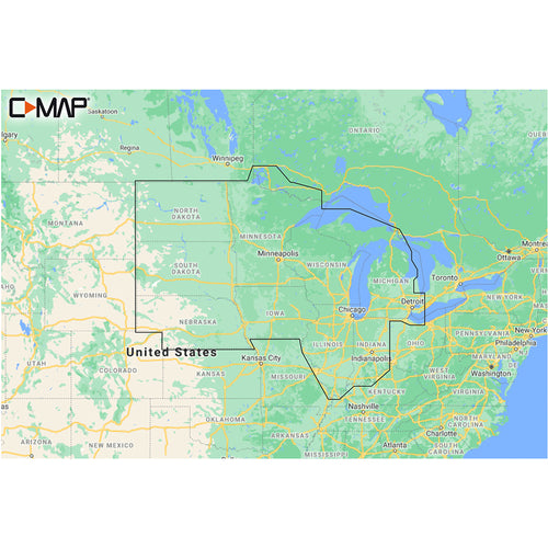 C-MAP M-NA-Y212-MS US Lakes North Central REVEAL™ Inland Chart