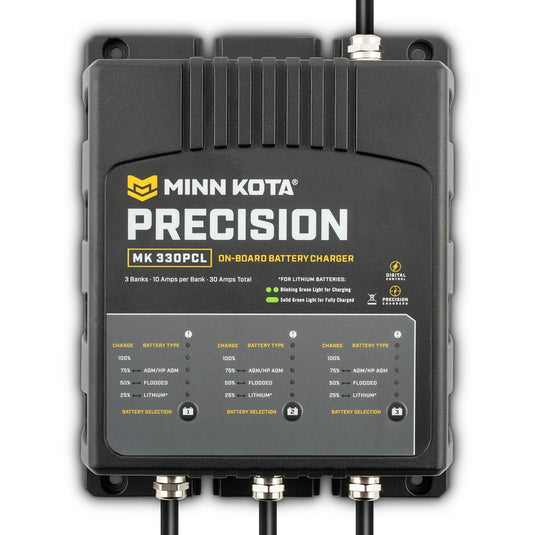 Minn Kota On-Board Precision Charger MK-330 PCL 3 Bank x 10 AMP LI Optimized Charger