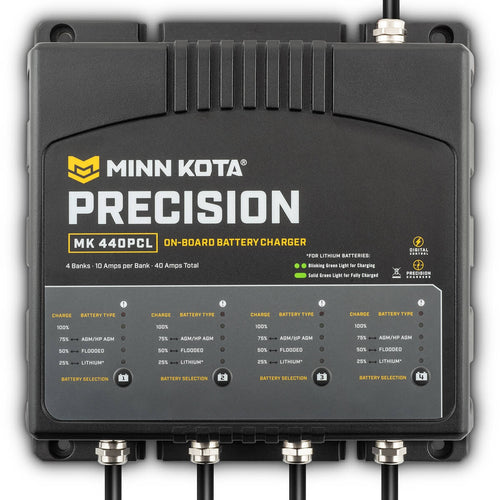 Minn Kota On-Board Precision Charger MK-440 PCL 4 Bank x 10 AMP LI Optimized Charger